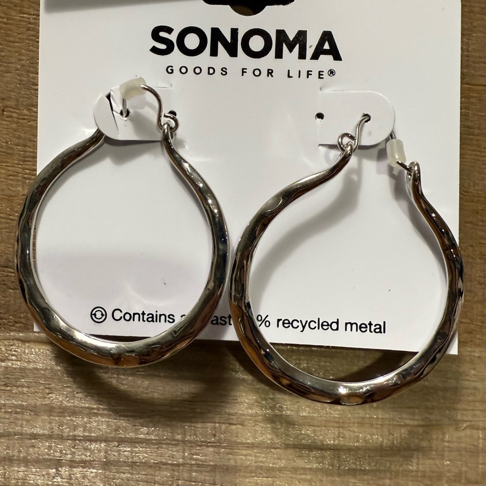 Sonoma Silver Hoop Earrings NWT